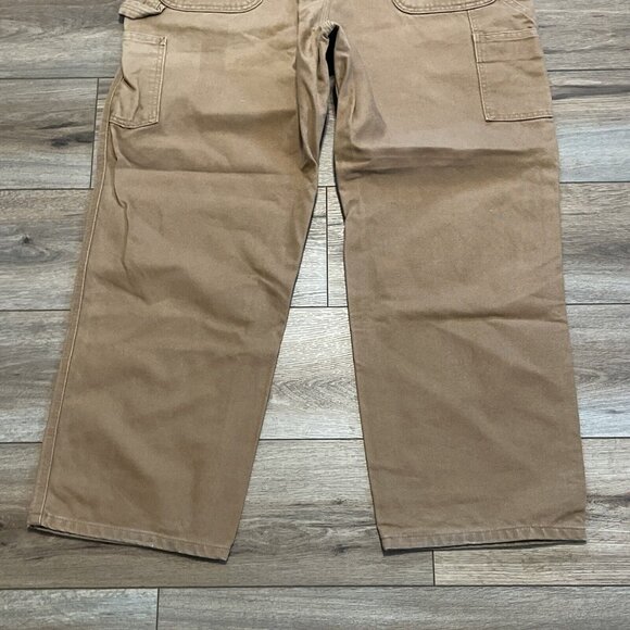 Men's Carhartt Duck Cavas Jeans SZ 40x30 Tan Brown Cotton Work Casual B11 BRN - Picture 11 of 12